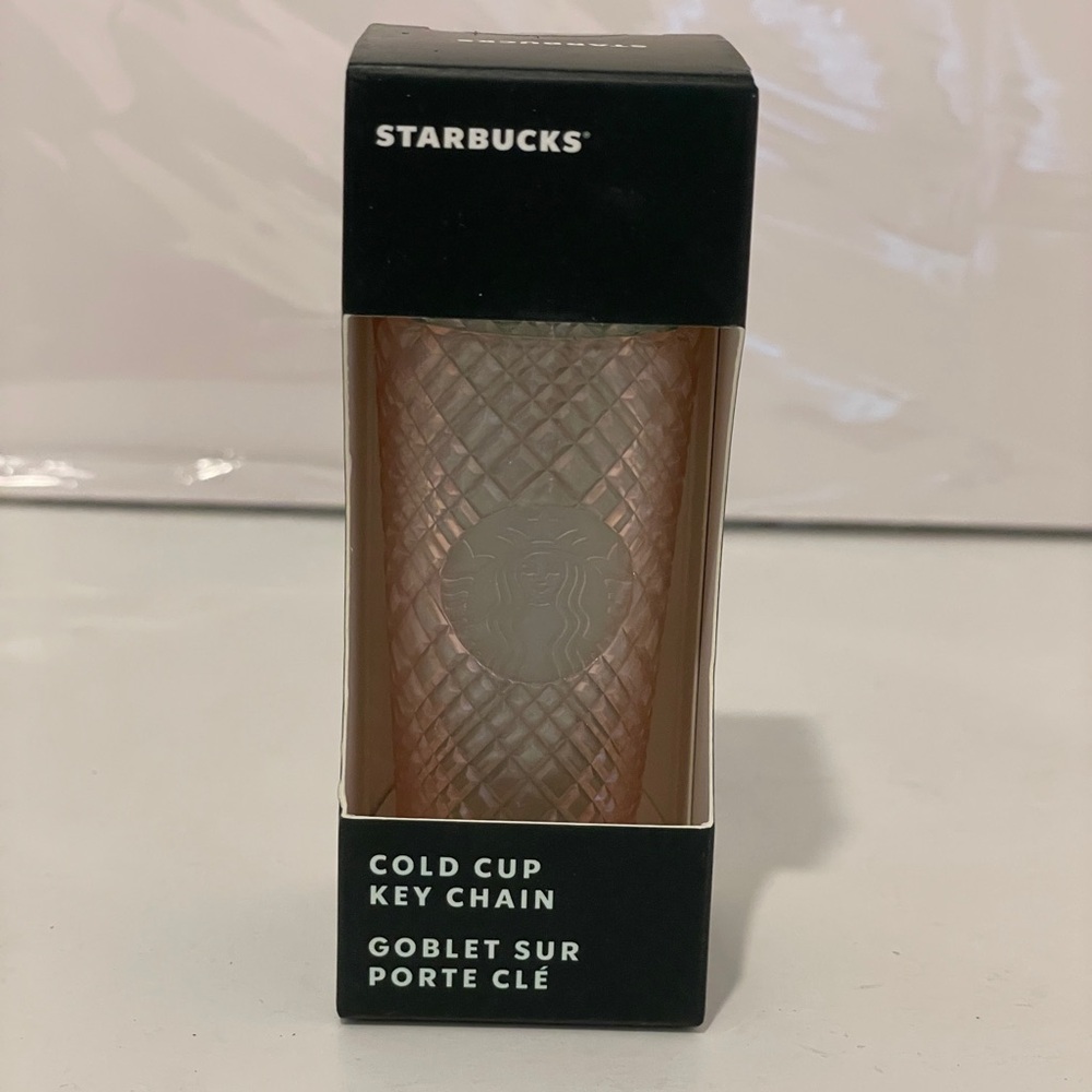 Starbucks Rose Gold Cold Cup Key Chain